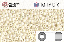 MIYUKI Round Seed Beads (RR11-0421) - Eggshell Opaque Luster