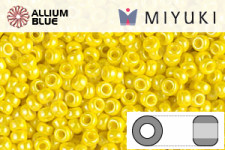 MIYUKI Round Seed Beads (RR11-0422) - Opaque Yellow Luster