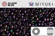 MIYUKI Round Seed Beads (RR11-0454) - Metallic Dark Plum Iris