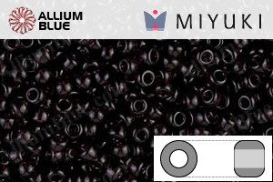 MIYUKI Round Rocailles Seed Beads (RR11-2402) 11/0 Small - Transparent Dark Amethyst