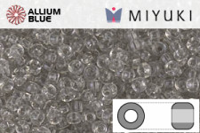 MIYUKI Round Rocailles Seed Beads (RR11-2412) 11/0 Small - Transparent Gray Mist