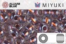 MIYUKI丸シードビーズ (RR11-3206) 丸小ビーズ 11/0 - Magic Copper Plum Lined Crystal