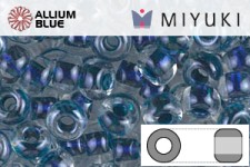MIYUKI丸シードビーズ (RR11-3207) 丸小ビーズ 11/0 - Magic Royal Aqua Lined Crystal