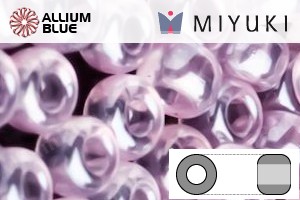 MIYUKI Round Rocailles Seed Beads (RR11-3503) 11/0 Small - Transparent Pale Rose Luster
