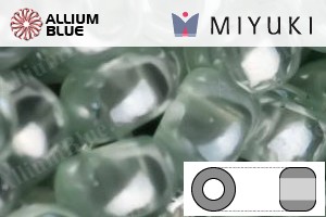 MIYUKI Round Rocailles Seed Beads (RR11-3511) 11/0 Small - Transparent Light Moss Green Luster