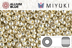 MIYUKI Round Rocailles Seed Beads (RR11-4201) 11/0 Small - DURACOAT Galvanized Silver
