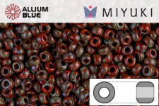 MIYUKI Round Seed Beads (RR11-4513) - Opaque Red Picasso