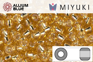 MIYUKI Round Rocailles Seed Beads (RR8-0003) 8/0 Large - Silver Lined Gold