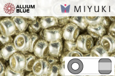 MIYUKI Round Rocailles Seed Beads (RR11-2033) 11/0 Small - Matte Opaque Light Olive Luster