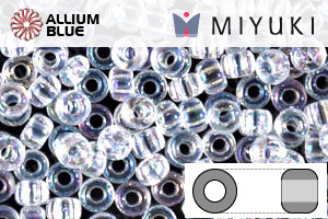 MIYUKI Round Rocailles Seed Beads (RR8-0250) 8/0 Large - Crystal AB