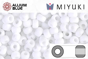 MIYUKI Round Rocailles Seed Beads (RR8-0402F) 8/0 Large - Opaque Matte White