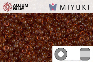 MIYUKI Round Rocailles Seed Beads (RR15-0134) 15/0 Extra Small - Transparent Dark Topaz