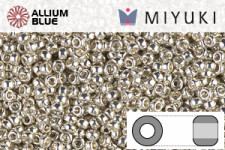 MIYUKI Round Rocailles Seed Beads (RR11-0182) 11/0 Small - Silver Galvanize Dyed Gold
