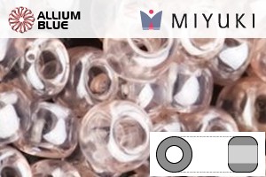 MIYUKI Round Rocailles Seed Beads (RR15-0330) 15/0 Extra Small - Transparent Pink Mist Luster