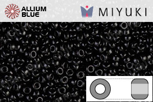 MIYUKI Round Rocailles Seed Beads (RR15-0401) 15/0 Extra Small - Black