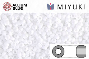 MIYUKI Round Rocailles Seed Beads (RR15-0402F) 15/0 Extra Small - Opaque Matte White