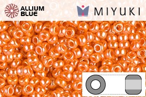 MIYUKI Round Rocailles Seed Beads (RR15-0423) 15/0 Extra Small - Opaque Mandarin Luster
