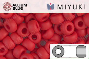 MIYUKI Round Rocailles Seed Beads (RR6-0408F) 6/0 Extra Large - Matte Opaque Red
