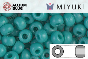 MIYUKI Round Rocailles Seed Beads (RR6-0412) 6/0 Extra Large - Opaque Turquoise Green