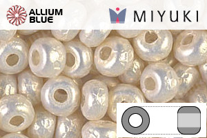 MIYUKI Round Rocailles Seed Beads (RR5-3951) 5/0 E Beads - Baroque Pearl White