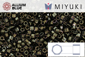 MIYUKI Delica® Seed Beads (DBC0007) 11/0 Hex Cut - Metallic Brown Iris