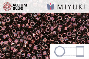MIYUKI Delica® Seed Beads (DBC0012) 11/0 Hex Cut - Metallic Dark Raspberry