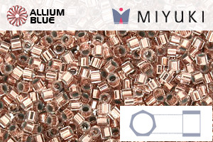 MIYUKI Delica® Seed Beads (DBC0037) 11/0 Hex Cut - Copper Lined Crystal