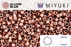 MIYUKI Delica® Seed Beads (DBC0040) 11/0 Hex Cut - Copper Plated