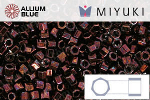 MIYUKI Delica® Seed Beads (DBMC0012) 10/0 Hex Cut Medium - Metallic Dark Raspberry
