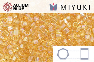 MIYUKI Delica® Seed Beads (DBMC0100) 10/0 Hex Cut Medium - Transparent Light Topaz AB