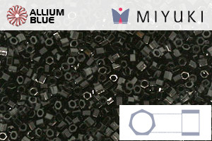 MIYUKI Delica® Seed Beads (DBSC0010) 15/0 Hex Cut Small - Black