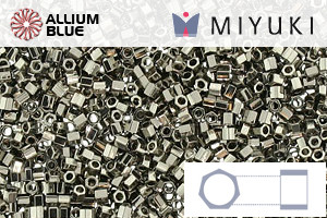 MIYUKI Delica® Seed Beads (DBSC0021) 15/0 Hex Cut Small - Nickel Plated