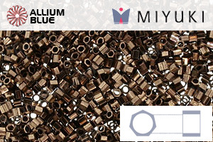 MIYUKI Delica® Seed Beads (DBSC0022) 15/0 Hex Cut Small - Metallic Dark Bronze