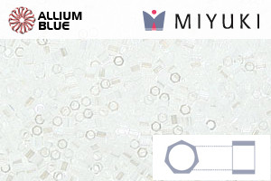 MIYUKI Delica® Seed Beads (DBSC0050) 15/0 Hex Cut Small - Crystal Luster