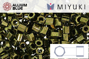 MIYUKI Delica® Seed Beads (DBLC0011) 8/0 Hex Cut Large - Metallic Olive