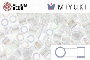 MIYUKI Delica® Seed Beads (DBLC0051) 8/0 Hex Cut Large - Crystal AB