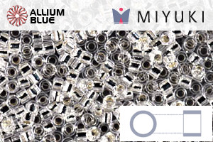 MIYUKI Delica® Seed Beads (DB0041) 11/0 Round - Silver Lined Crystal