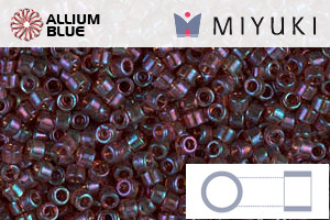 MIYUKI Delica® Seed Beads (DB0104) 11/0 Round - Claret Rainbow Gold Luster