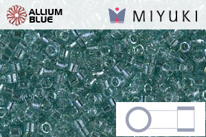 MIYUKI Delica® Seed Beads (DB0112) 11/0 Round - Transparent Sea Foam Luster