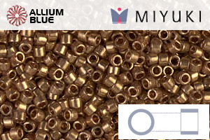 MIYUKI Delica® Seed Beads (DB0115) 11/0 Round - Topaz Gold Luster