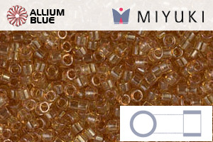 MIYUKI Delica® Seed Beads (DB0118) 11/0 Round - Transparent Saffron Luster