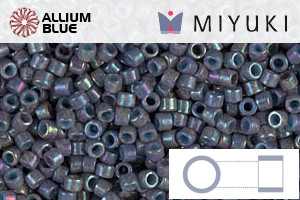 MIYUKI Delica® Seed Beads (DB0132) 11/0 Round - Opaque Blue Gray Luster