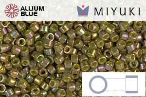 MIYUKI Delica® Seed Beads (DB0133) 11/0 Round - Opaque Golden Olive Luster