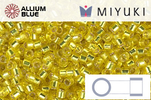 MIYUKI Delica® Seed Beads (DB0145) 11/0 Round - Silver Lined Yellow