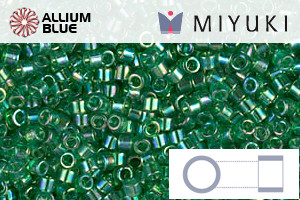 MIYUKI Delica® Seed Beads (DB0152) 11/0 Round - Transparent Green AB