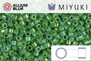 MIYUKI Delica® Seed Beads (DB0163) 11/0 Round - Opaque Green AB