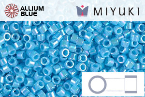 MIYUKI Delica® Seed Beads (DB0164) 11/0 Round - Opaque Turquoise Blue AB