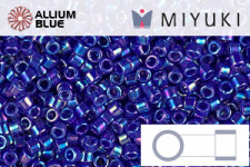 MIYUKI Delica® Seed Beads (DB0923) 11/0 Round - Sparkling Amethyst Lined Crystal