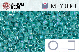 MIYUKI Delica® Seed Beads (DB0166) 11/0 Round - Opaque Turquoise Green AB