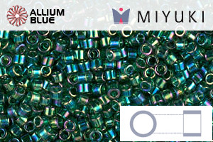 MIYUKI Delica® Seed Beads (DB0175) 11/0 Round - Transparent Emerald AB
